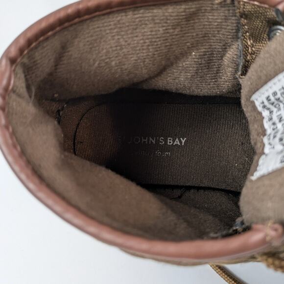 St Johns Bay Womens Size 6M Rain Boot Duck Denton Lace Up Ankle Brown Outdoors - Picture 9 of 13